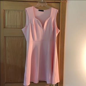 Fashion to figure pink skater dress